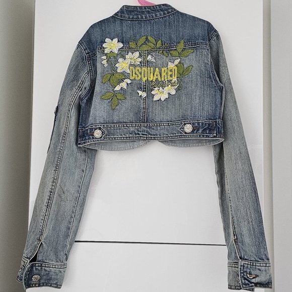 DSQUARED Jackets & Blazers - DESQAURED -Cropped Denim Jacket - RARE!!